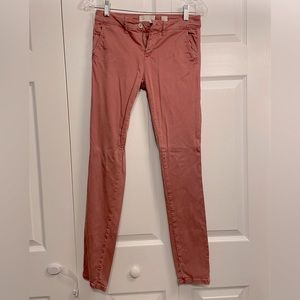 Anthropologie HEI HEI salmon skinny mid rise ankle pants size 25
